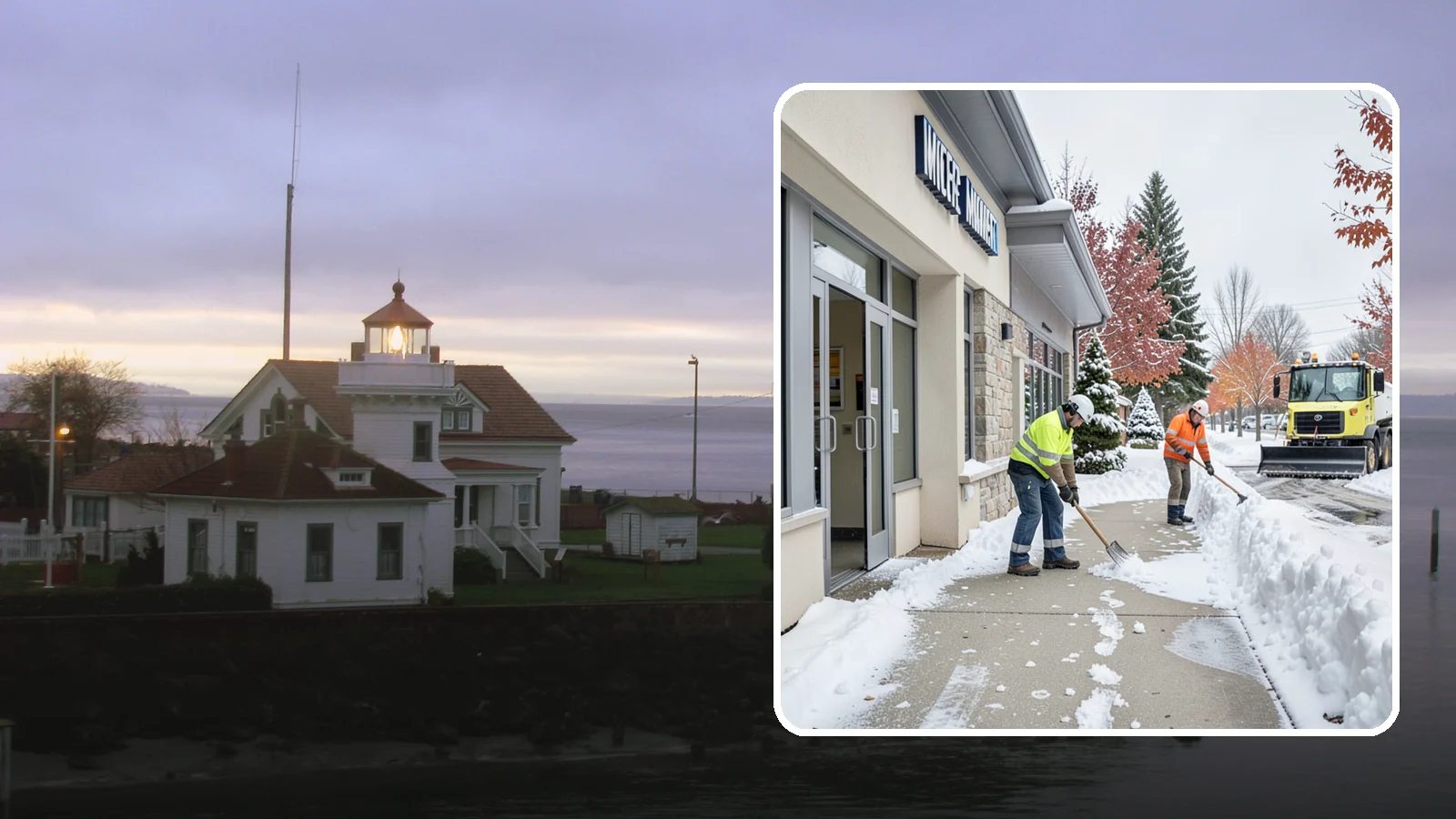 Retail Store Sidewalk Clearing in Mukilteo, Snohomish County, WA - Storefront and entrance sidewalk clearing for Western Washington retailers that keeps customers safe and your doors open through...