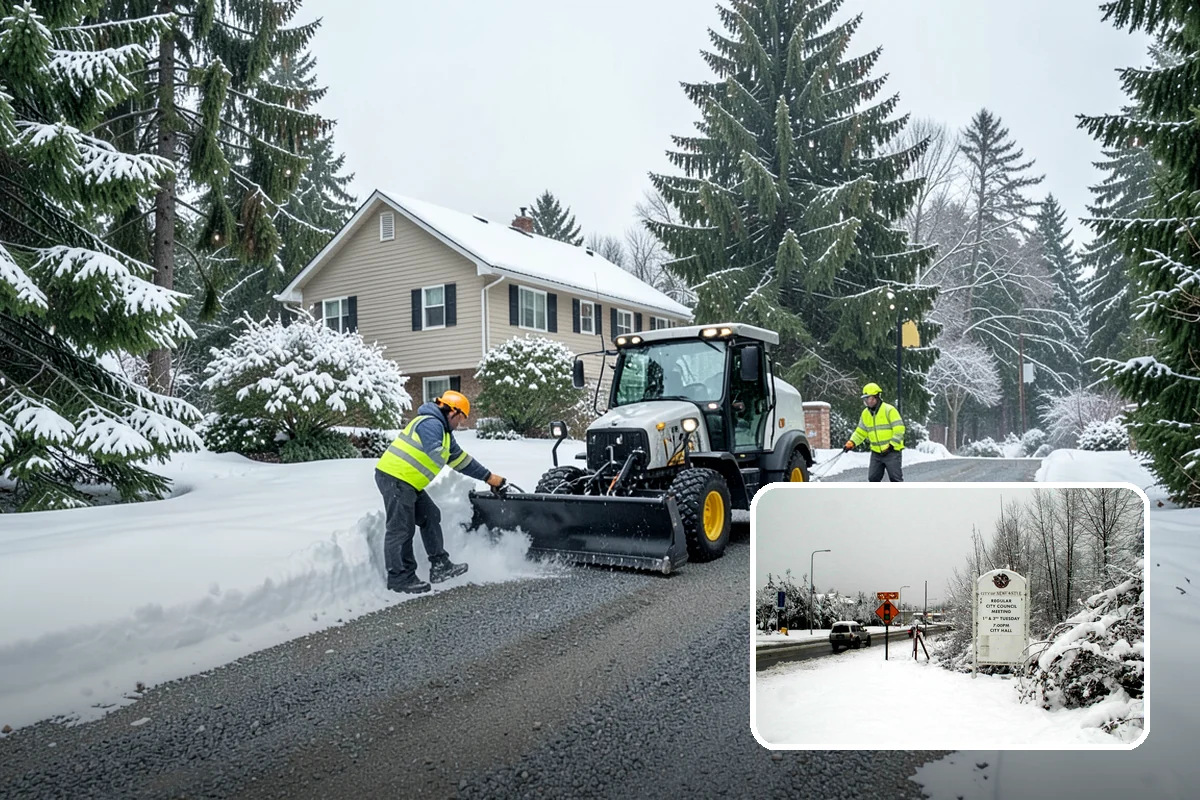Retail Store Sidewalk Clearing in Newcastle, King County, WA - Keeps your doors open and customers arriving during winter weather