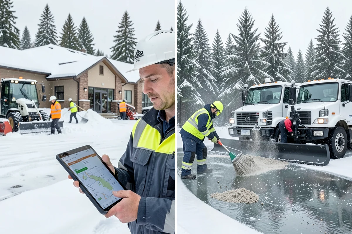 Retail Store Sidewalk Clearing in Normandy Park, King County, WA - Clear the entry apron and storefront walk before opening