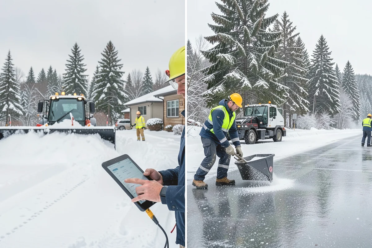 Retail Store Sidewalk Clearing in North Bend, King County, WA - Clear the entry apron and storefront walk before opening