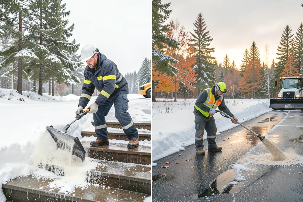 Retail Store Sidewalk Clearing in Ruston, Pierce County, WA - Clear the entry apron and storefront walk before opening