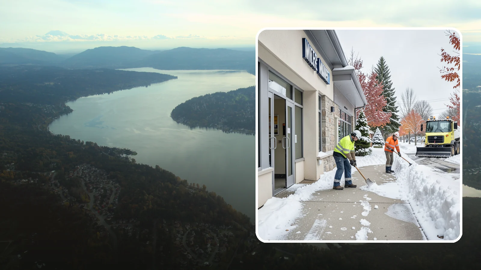 Retail Store Sidewalk Clearing in Sammamish, King County, WA - Storefront and entrance sidewalk clearing for Western Washington retailers that keeps customers safe and your doors open through...