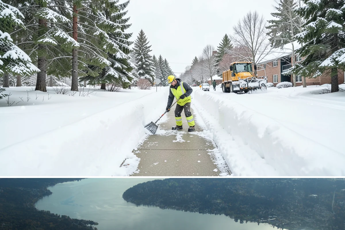 Retail Store Sidewalk Clearing in Sammamish, King County, WA - Retail sidewalk risk is highest from late November through February, especially during daytime thaw-refreeze that rebuilds ice at...