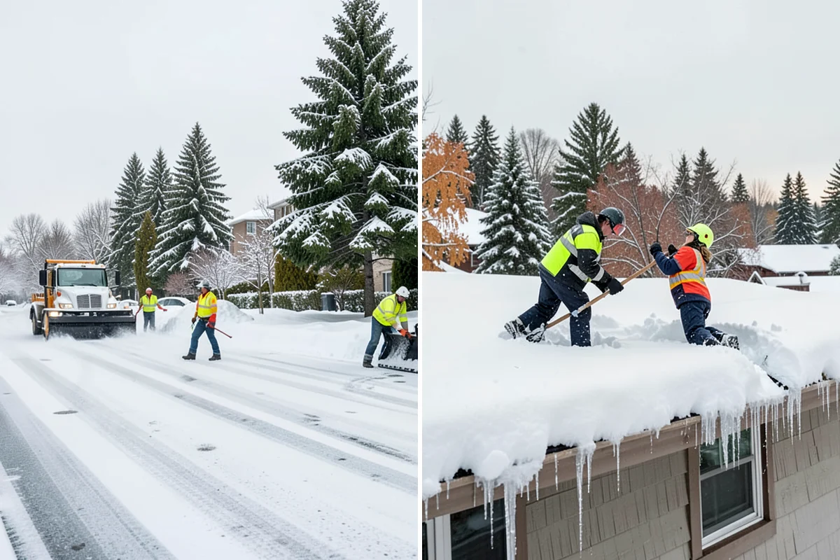 Retail Store Sidewalk Clearing in Shoreline, King County, WA - Clear the entry apron and storefront walk before opening