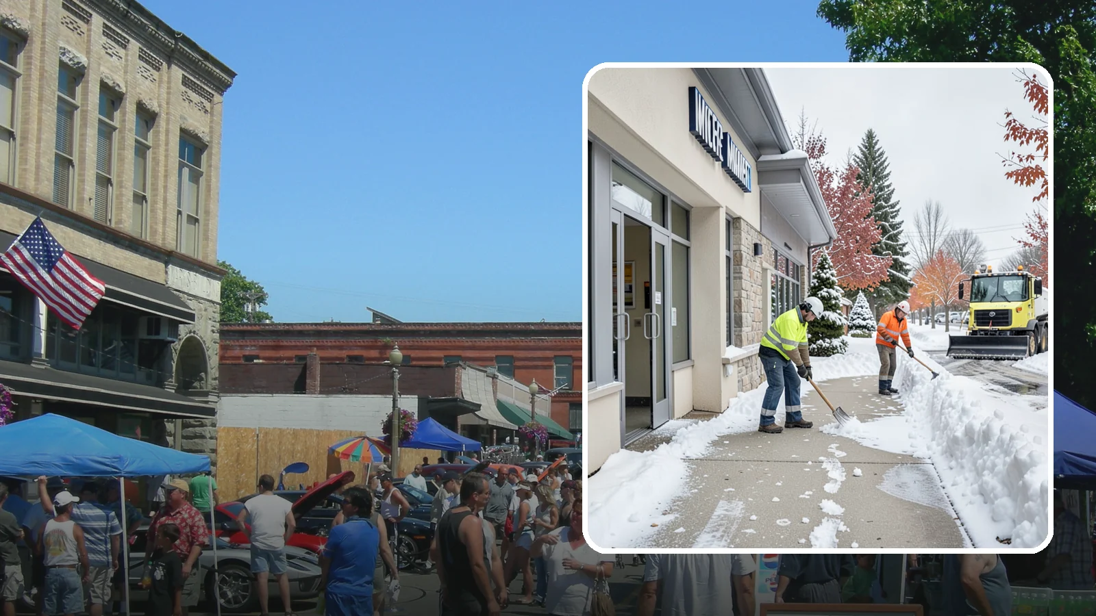 Retail Store Sidewalk Clearing in Snohomish, Snohomish County, WA - Storefront and entrance sidewalk clearing for Western Washington retailers that keeps customers safe and your doors open through...