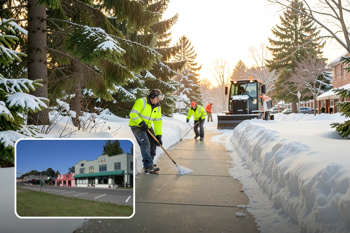 Retail Store Sidewalk Clearing in Snoqualmie, King County, WA - Keeps your doors open and customers arriving during winter weather