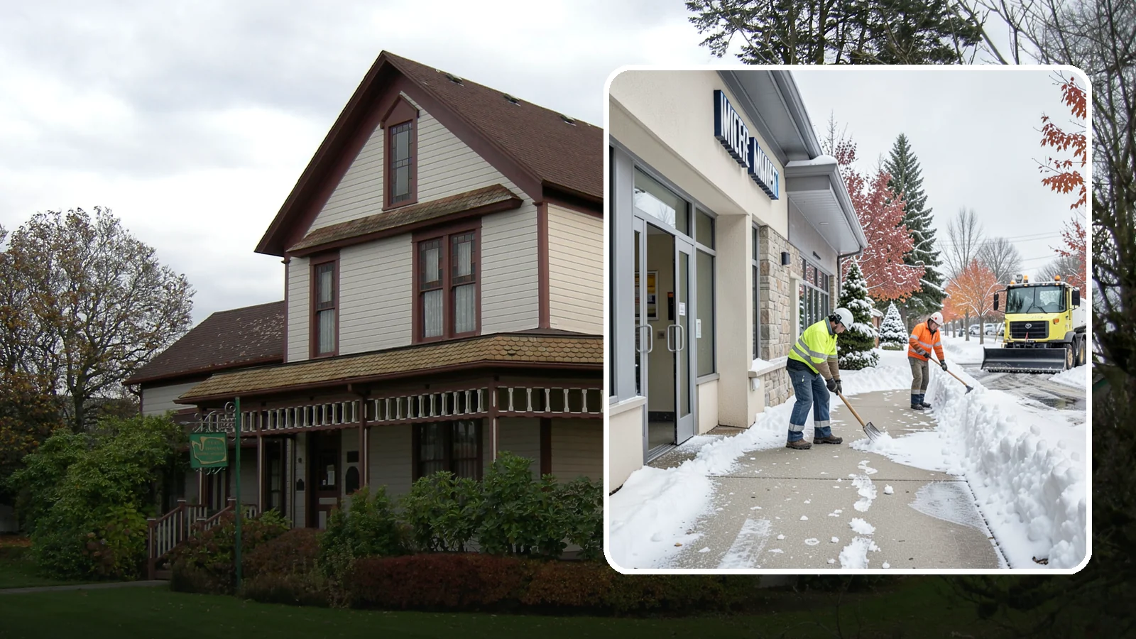 Retail Store Sidewalk Clearing in Sumner, Pierce County, WA - Storefront and entrance sidewalk clearing for Western Washington retailers that keeps customers safe and your doors open through...