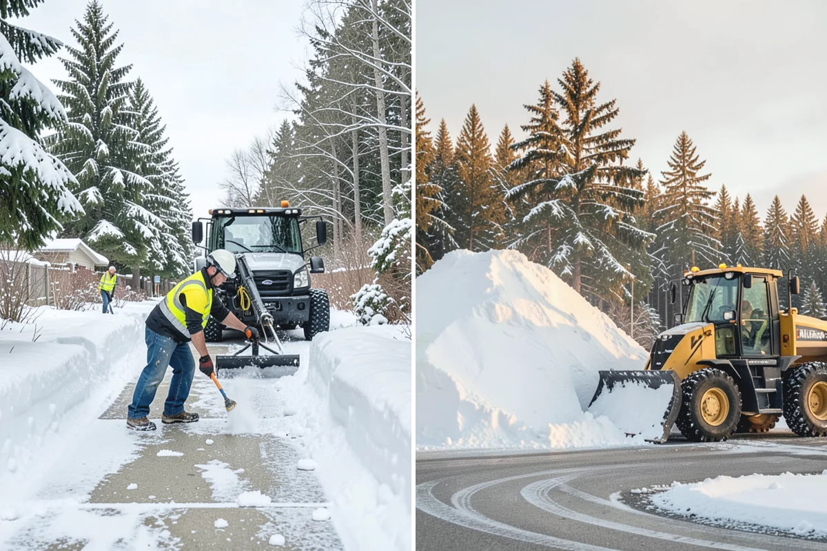 Retail Store Sidewalk Clearing in Wilkeson, Pierce County, WA - Clear the entry apron and storefront walk before opening