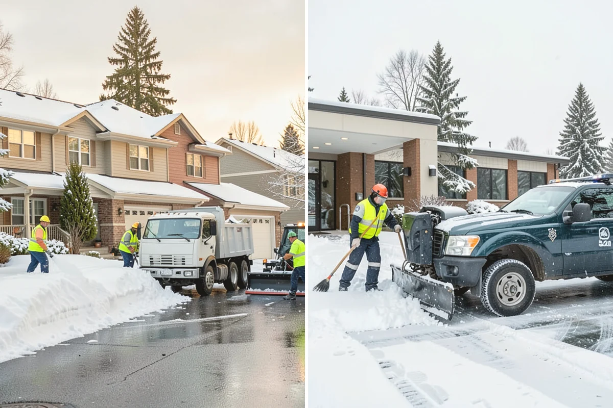 Retail Store Sidewalk Clearing in Yarrow Point, King County, WA - Clear the entry apron and storefront walk before opening