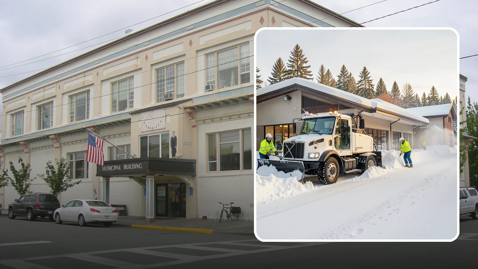 Retail Store Snow Plowing in Anacortes, Skagit County, WA - We plow retail storefronts and customer lots before open so shoppers reach your doors on safe, clear pavement.