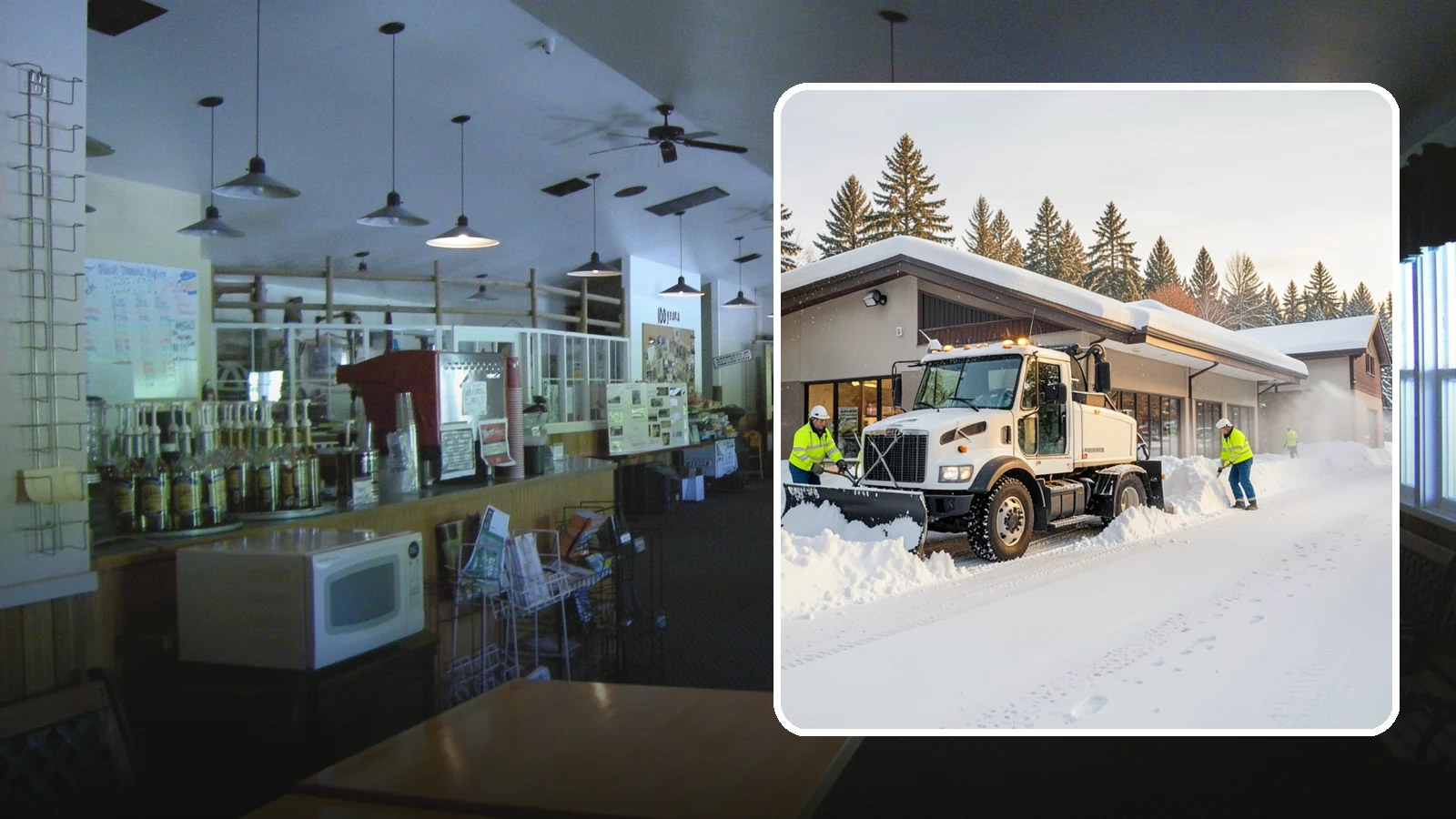 Retail Store Snow Plowing in Black Diamond, King County, WA - We plow retail storefronts and customer lots before open so shoppers reach your doors on safe, clear pavement.