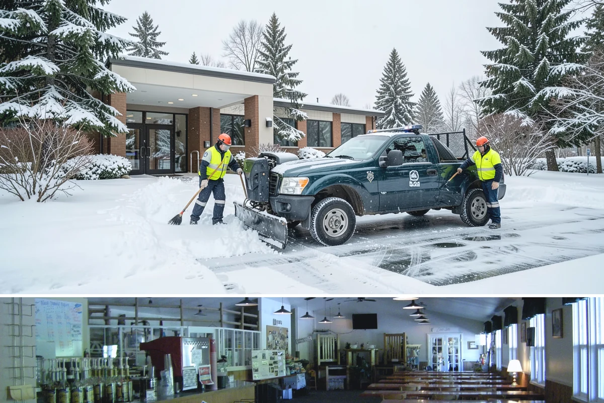 Retail Store Snow Plowing in Black Diamond, King County, WA - Line up service before the holiday shopping season so a surprise storm never closes your doors.
