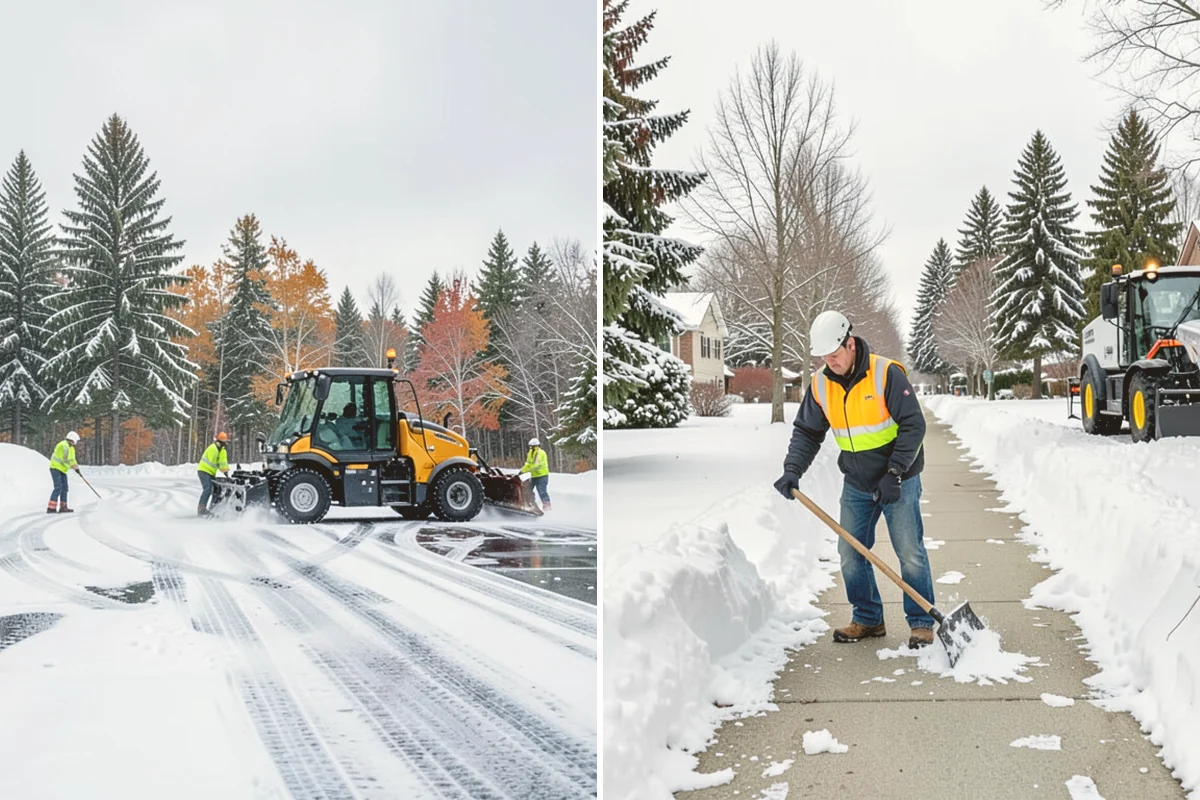 Retail Store Snow Plowing in Bothell, King County, WA - Set a pre-open completion time based on your store hours