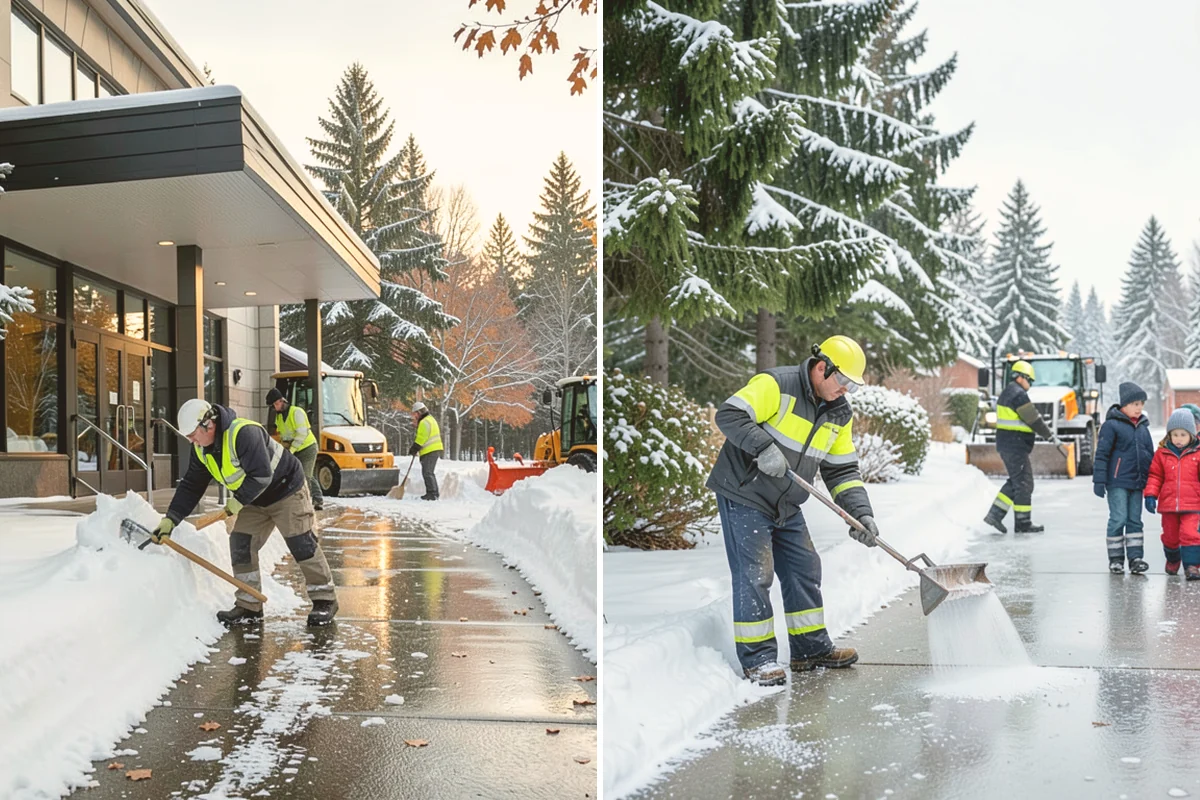 Retail Store Snow Plowing in Brier, Snohomish County, WA - Set a pre-open completion time based on your store hours