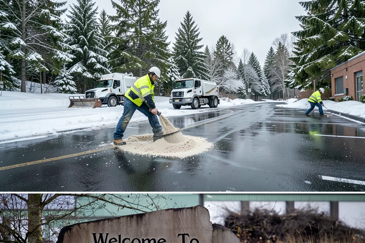 Retail Store Snow Plowing in Buckley, Pierce County, WA - Line up service before the holiday shopping season so a surprise storm never closes your doors.