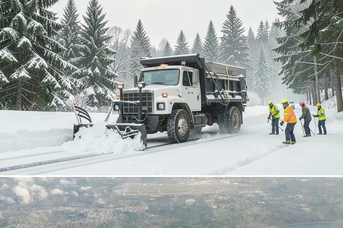 Retail Store Snow Plowing in Burien, King County, WA - Line up service before the holiday shopping season so a surprise storm never closes your doors.