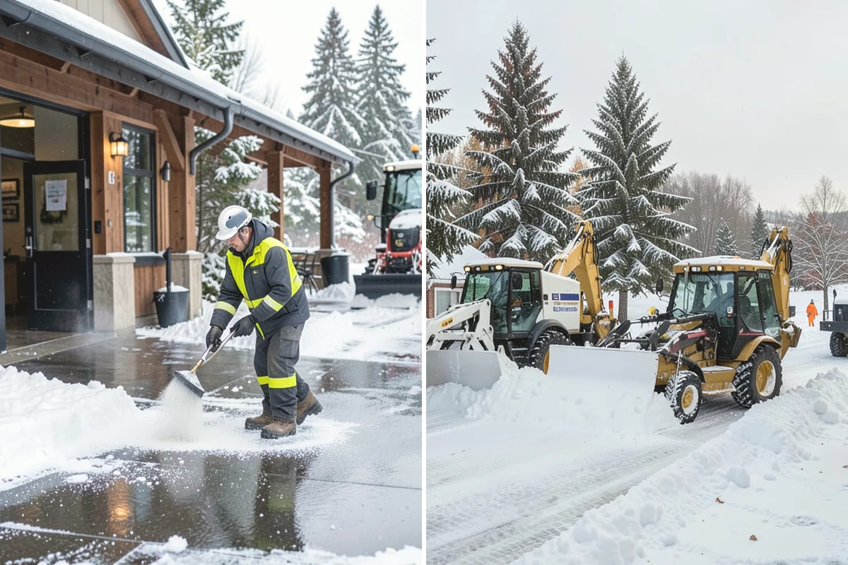 Retail Store Snow Plowing in Carnation, King County, WA - Set a pre-open completion time based on your store hours