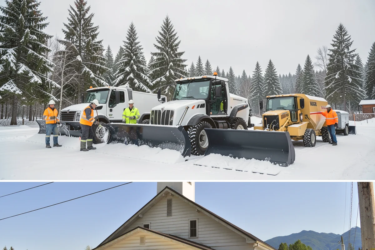 Retail Store Snow Plowing in Concrete, Skagit County, WA - Line up service before the holiday shopping season so a surprise storm never closes your doors.