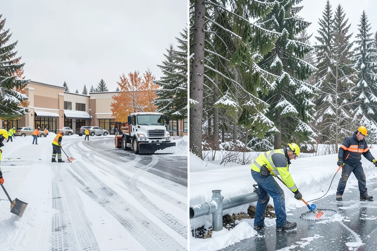 Retail Store Snow Plowing in Coupeville, Island County, WA - Set a pre-open completion time based on your store hours