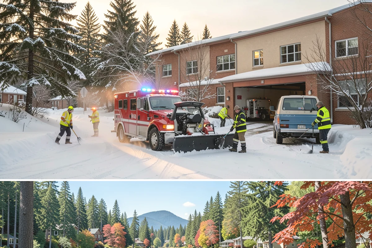 Retail Store Snow Plowing in Covington, King County, WA - Line up service before the holiday shopping season so a surprise storm never closes your doors.