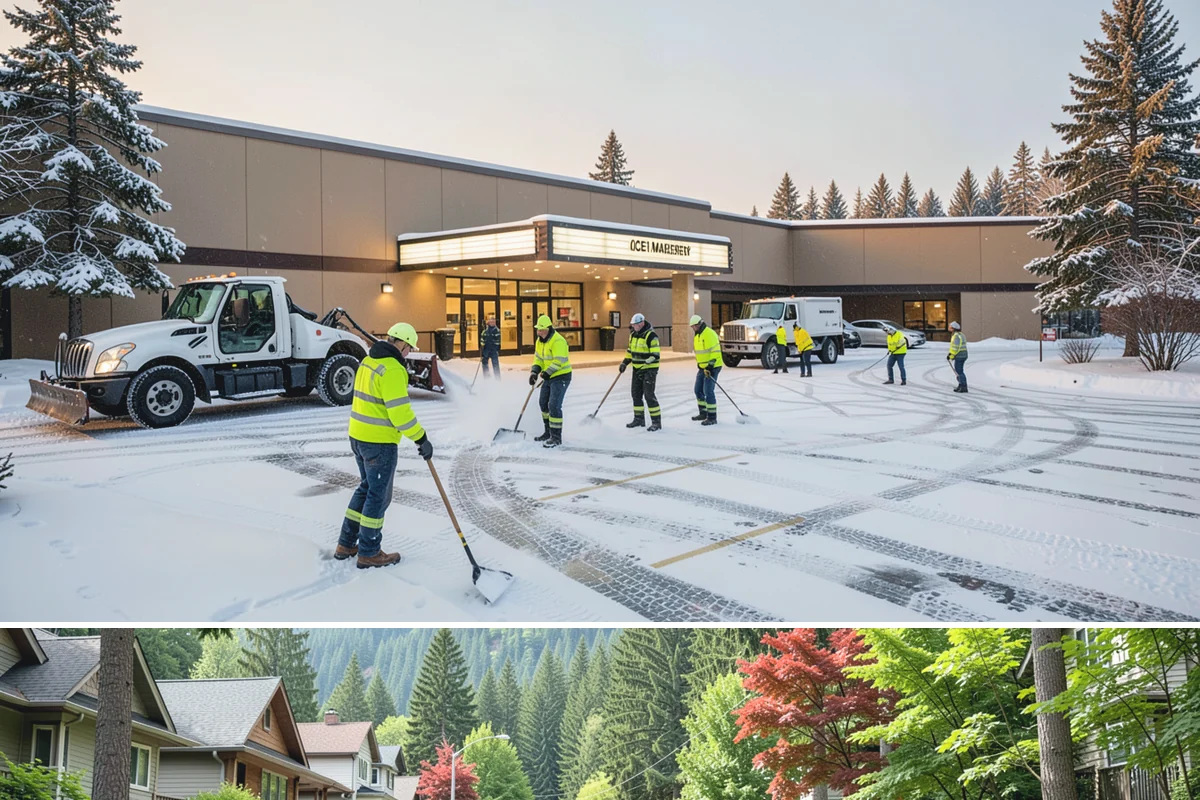 Retail Store Snow Plowing in Darrington, Snohomish County, WA - Line up service before the holiday shopping season so a surprise storm never closes your doors.
