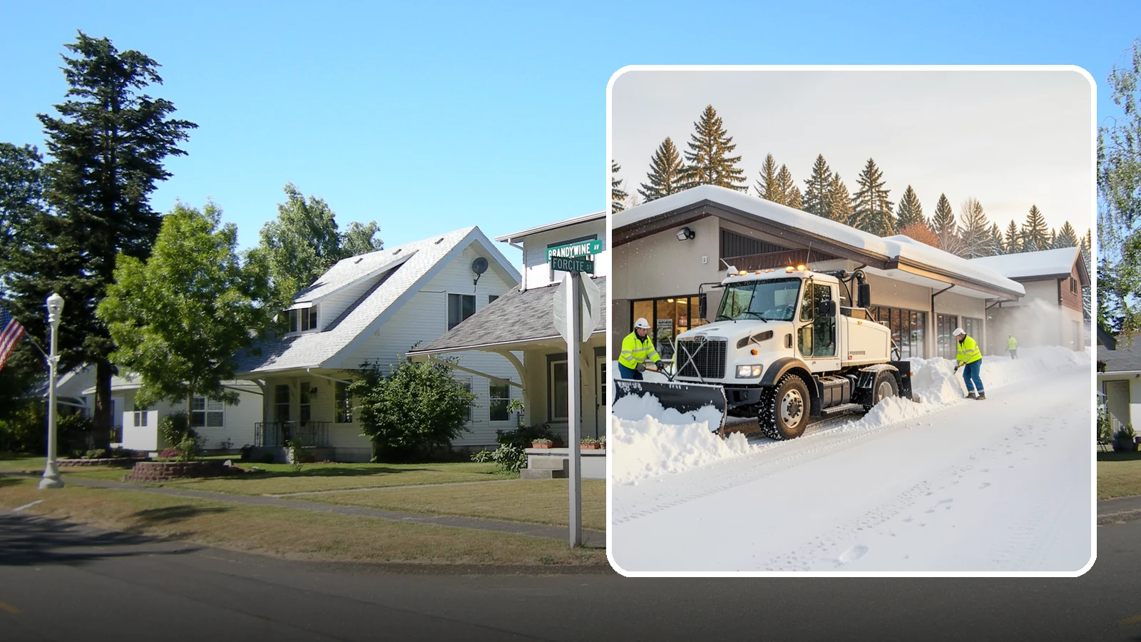 Retail Store Snow Plowing in DuPont, Pierce County, WA - We plow retail storefronts and customer lots before open so shoppers reach your doors on safe, clear pavement.