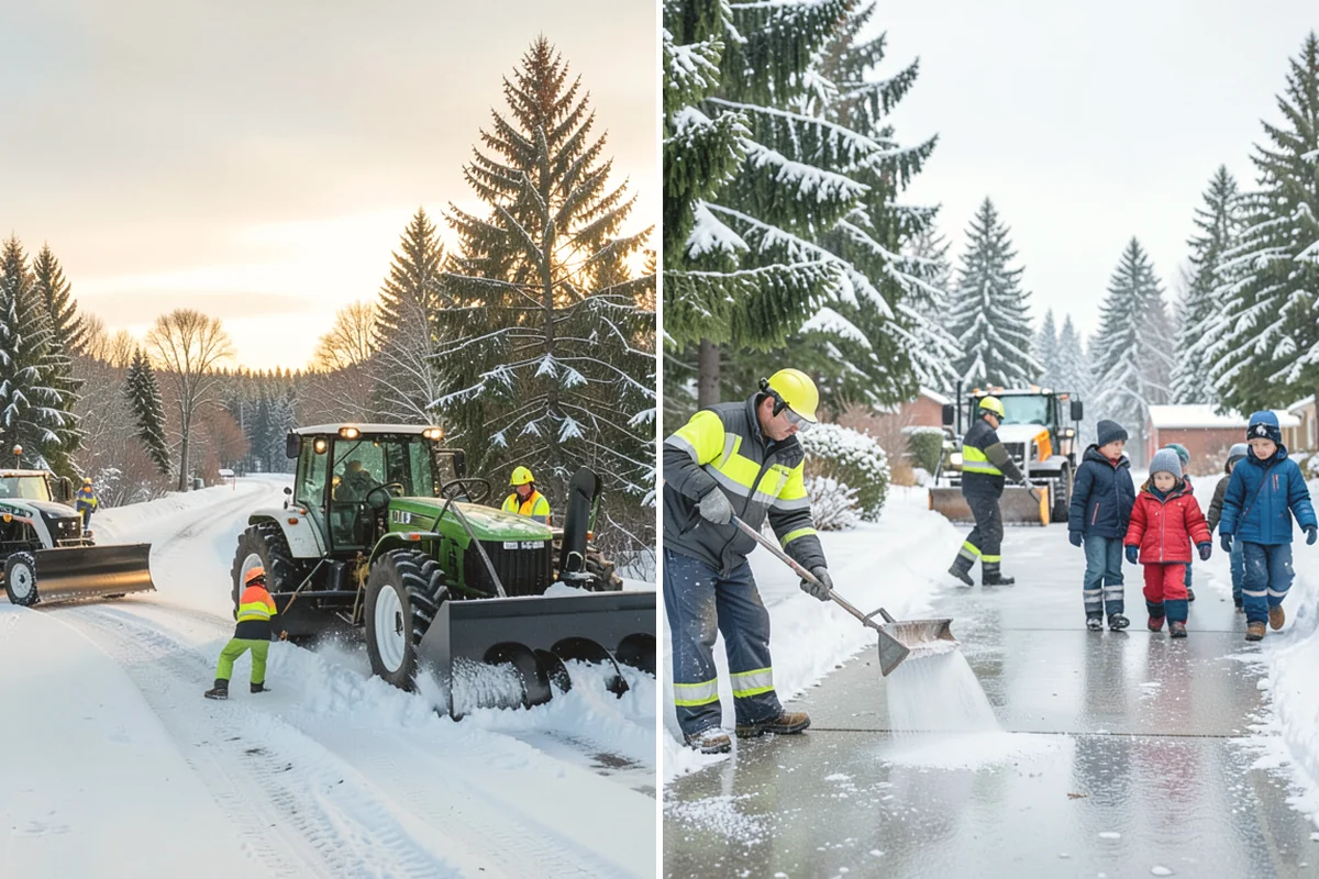 Retail Store Snow Plowing in Duvall, King County, WA - Set a pre-open completion time based on your store hours