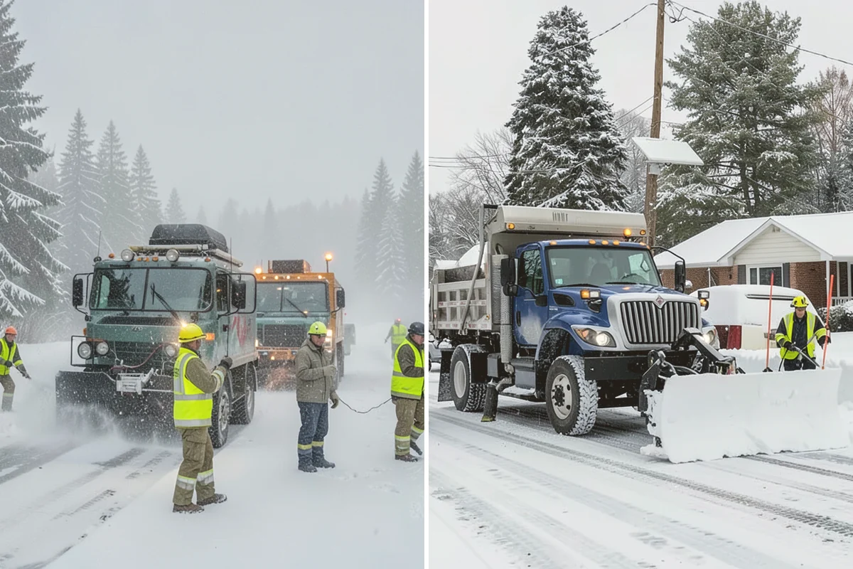 Retail Store Snow Plowing in Eatonville, Pierce County, WA - Set a pre-open completion time based on your store hours