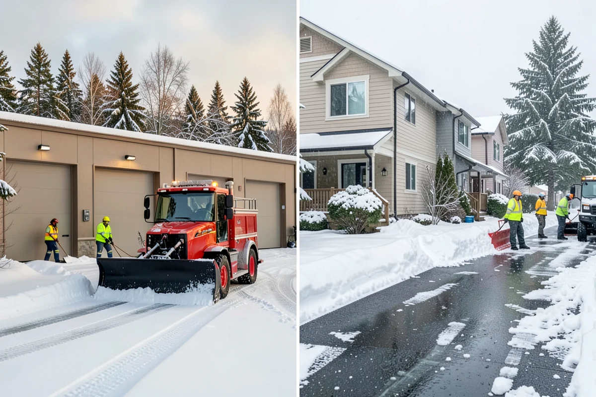Retail Store Snow Plowing in Enumclaw, King County, WA - Set a pre-open completion time based on your store hours