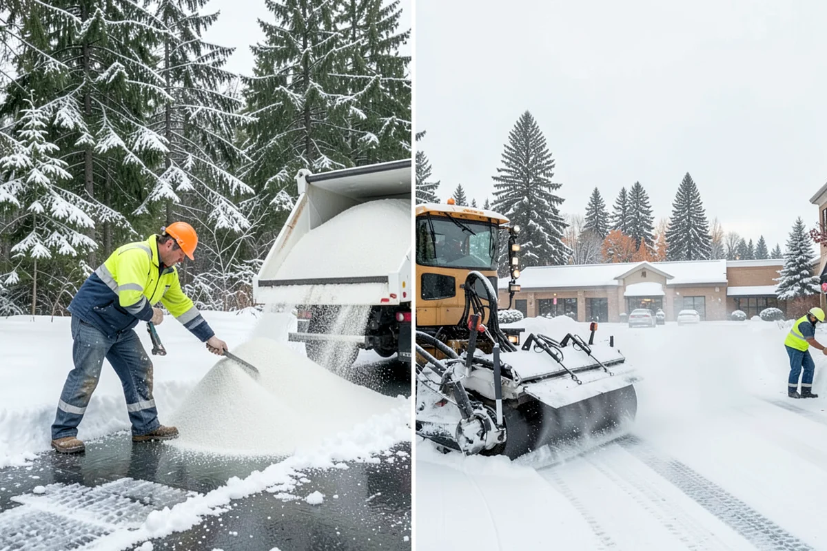 Retail Store Snow Plowing in Everett, Snohomish County, WA - Set a pre-open completion time based on your store hours