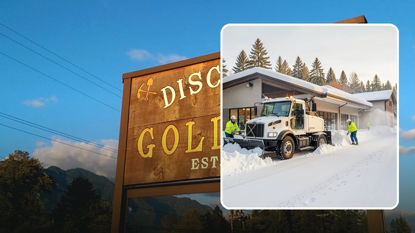 Retail Store Snow Plowing in Gold Bar, Snohomish County, WA - We plow retail storefronts and customer lots before open so shoppers reach your doors on safe, clear pavement.