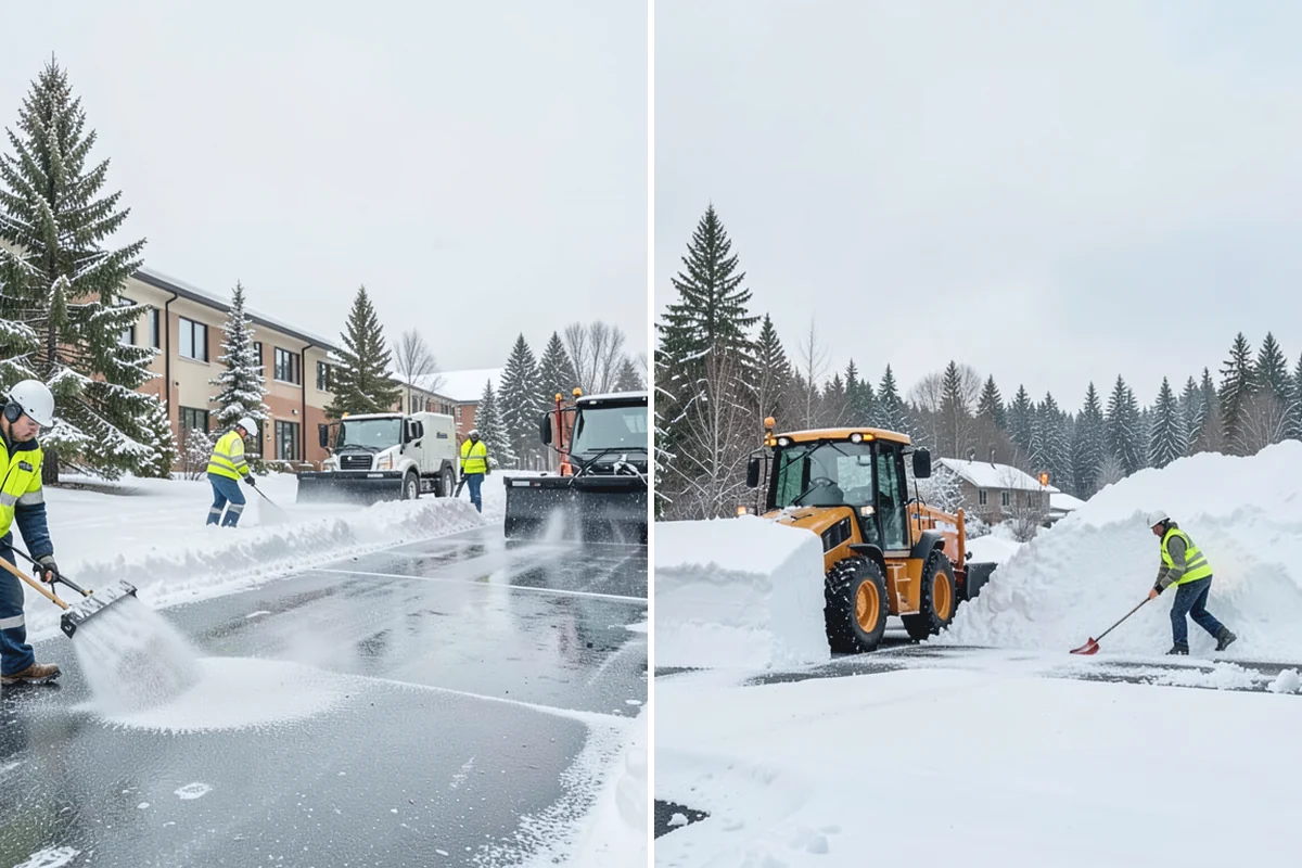 Retail Store Snow Plowing in Granite Falls, Snohomish County, WA - Set a pre-open completion time based on your store hours