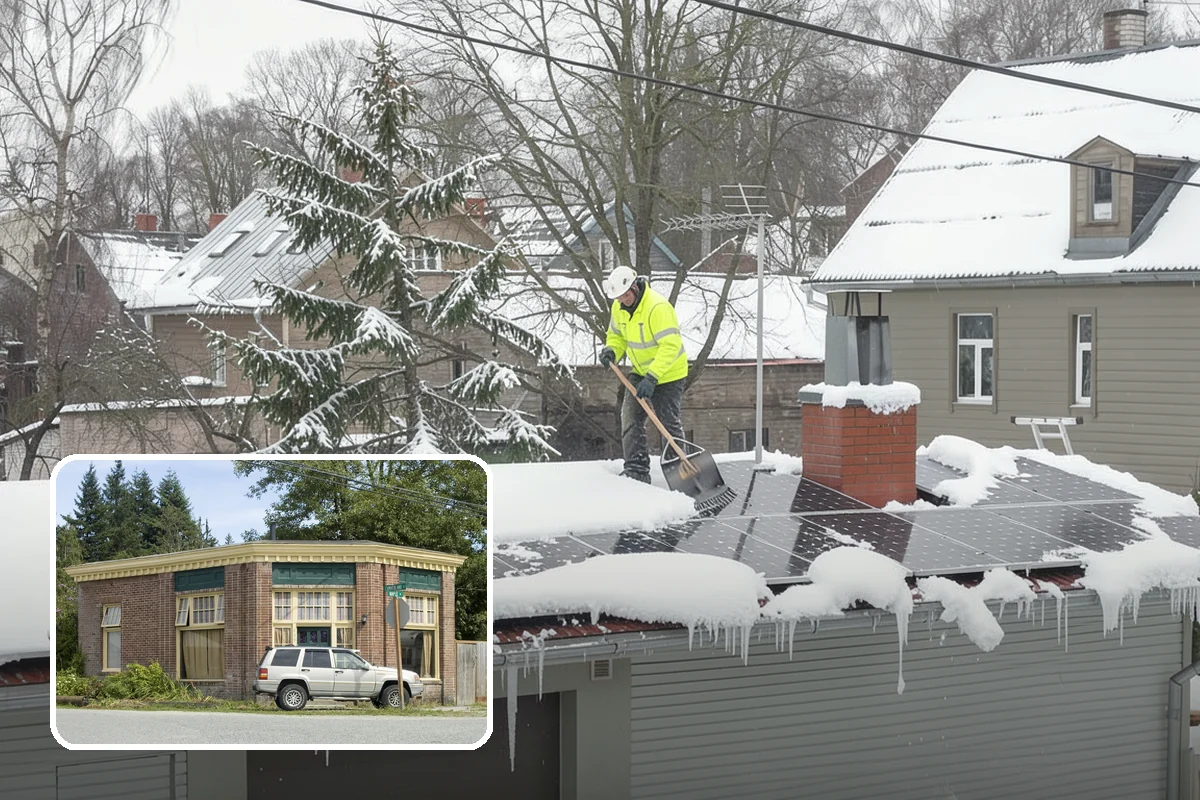 Retail Store Snow Plowing in Hamilton, Skagit County, WA - Customer lot and storefront cleared before your posted open