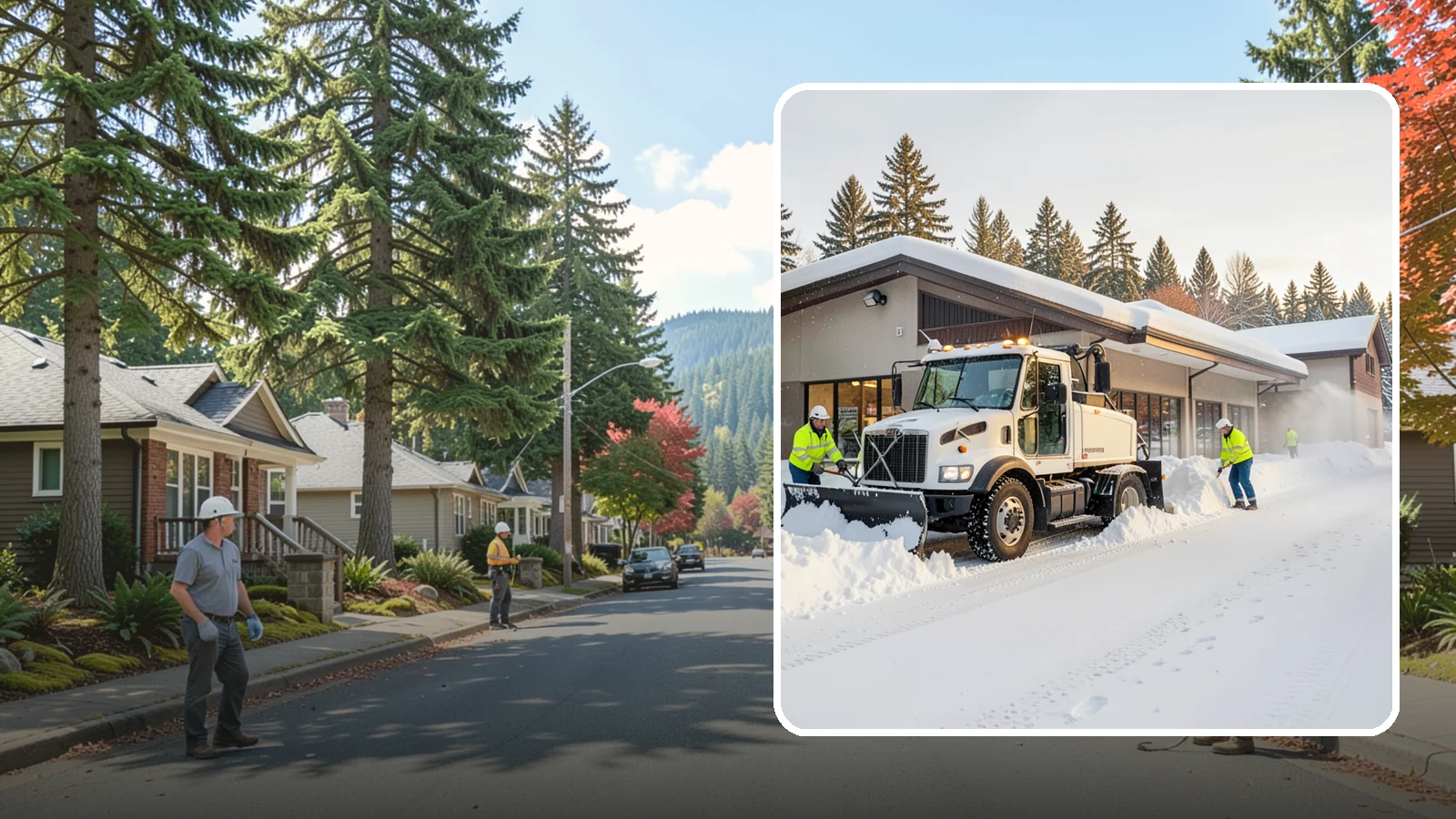 Retail Store Snow Plowing in Hunts Point, King County, WA - We plow retail storefronts and customer lots before open so shoppers reach your doors on safe, clear pavement.