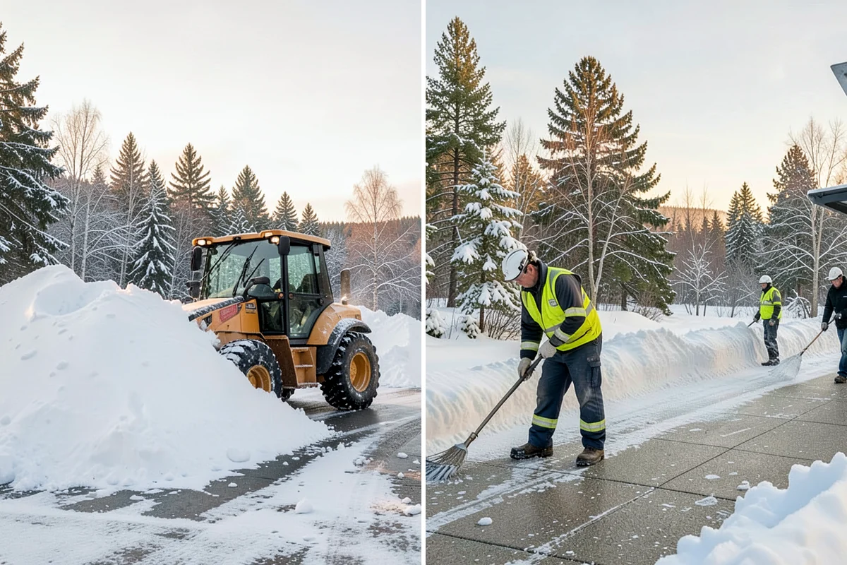 Retail Store Snow Plowing in Kenmore, King County, WA - Set a pre-open completion time based on your store hours