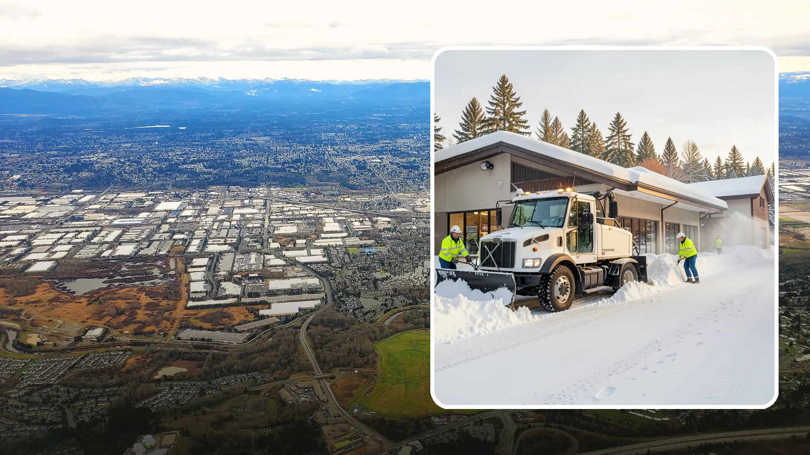 Retail Store Snow Plowing in Kent, King County, WA - We plow retail storefronts and customer lots before open so shoppers reach your doors on safe, clear pavement.