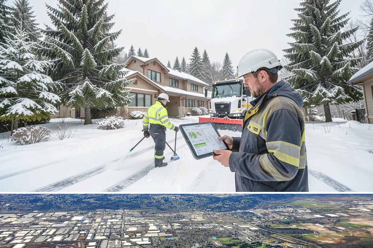 Retail Store Snow Plowing in Kent, King County, WA - Line up service before the holiday shopping season so a surprise storm never closes your doors.