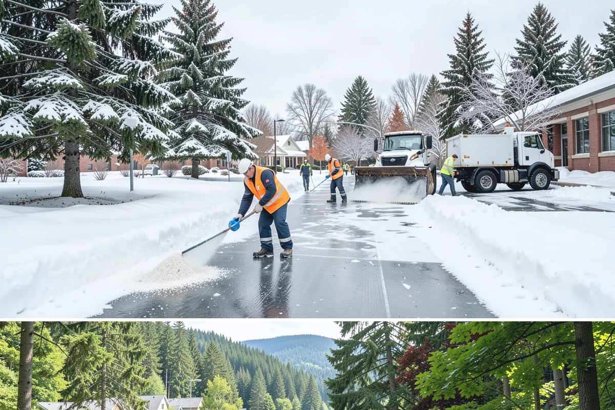 Retail Store Snow Plowing in Lake Forest Park, King County, WA - Line up service before the holiday shopping season so a surprise storm never closes your doors.