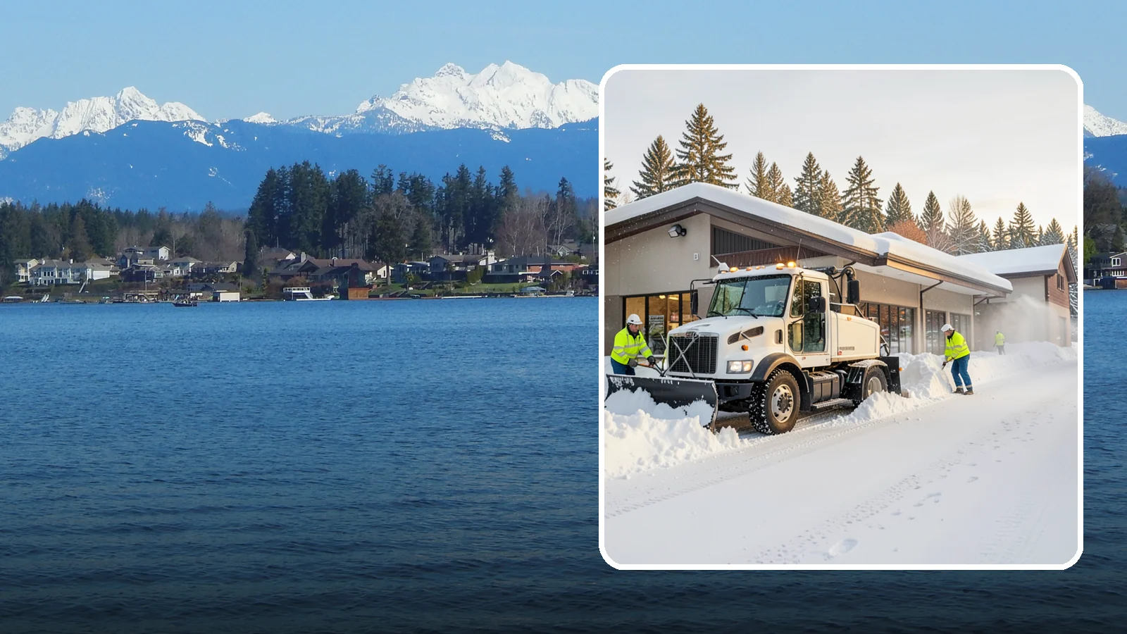 Retail Store Snow Plowing in Lake Stevens, Snohomish County, WA - We plow retail storefronts and customer lots before open so shoppers reach your doors on safe, clear pavement.