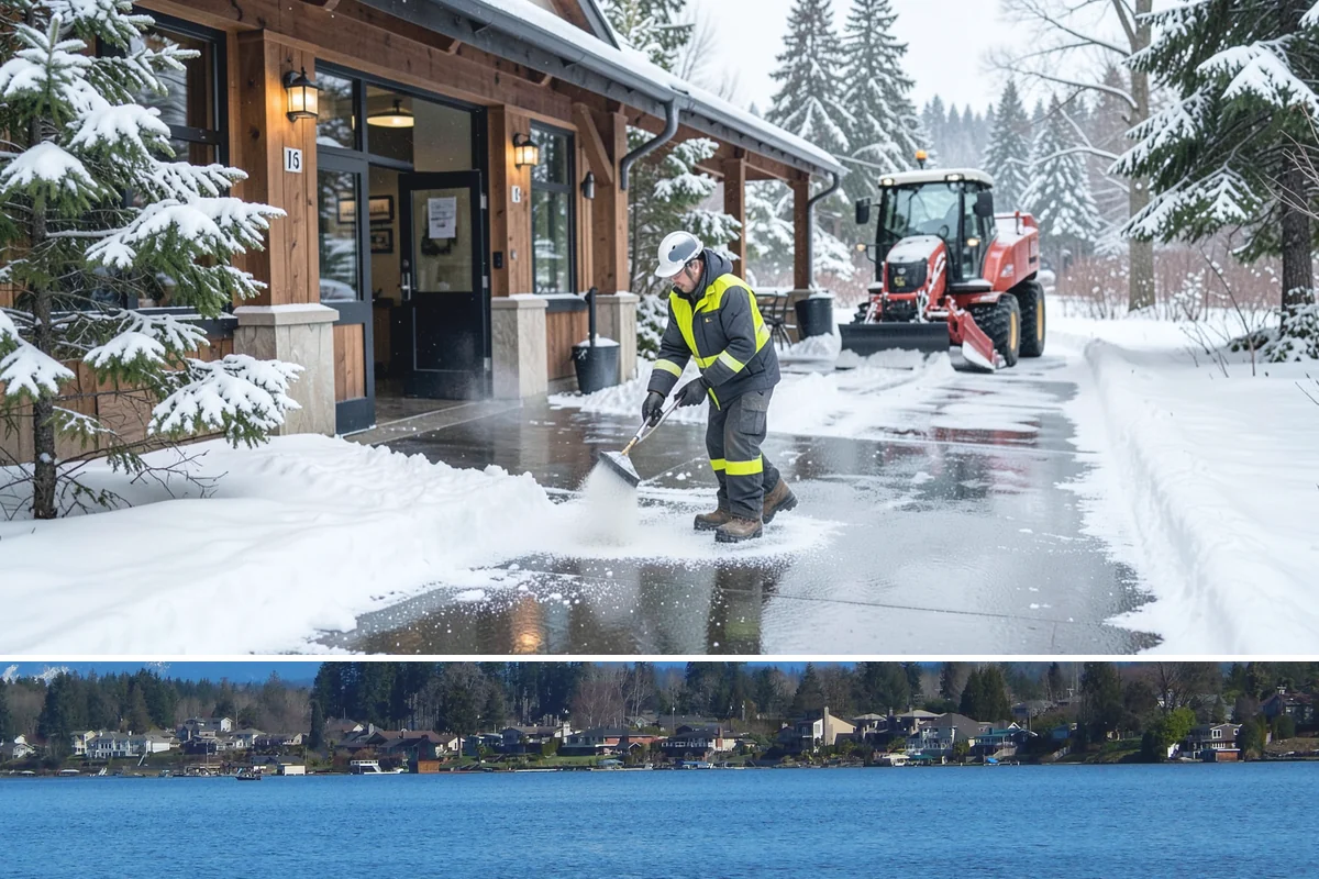 Retail Store Snow Plowing in Lake Stevens, Snohomish County, WA - Line up service before the holiday shopping season so a surprise storm never closes your doors.