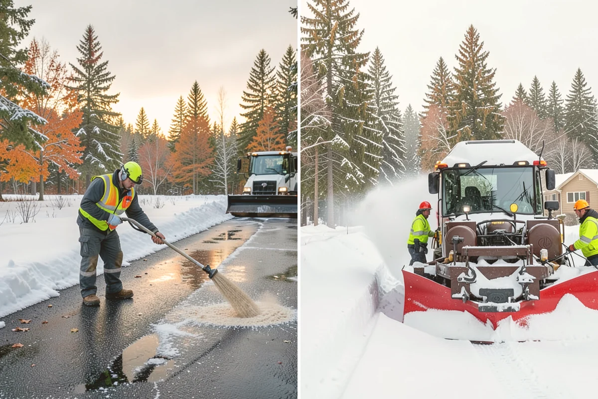 Retail Store Snow Plowing in Langley, Island County, WA - Set a pre-open completion time based on your store hours