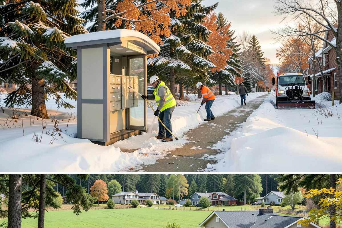 Retail Store Snow Plowing in Lyman, Skagit County, WA - Line up service before the holiday shopping season so a surprise storm never closes your doors.