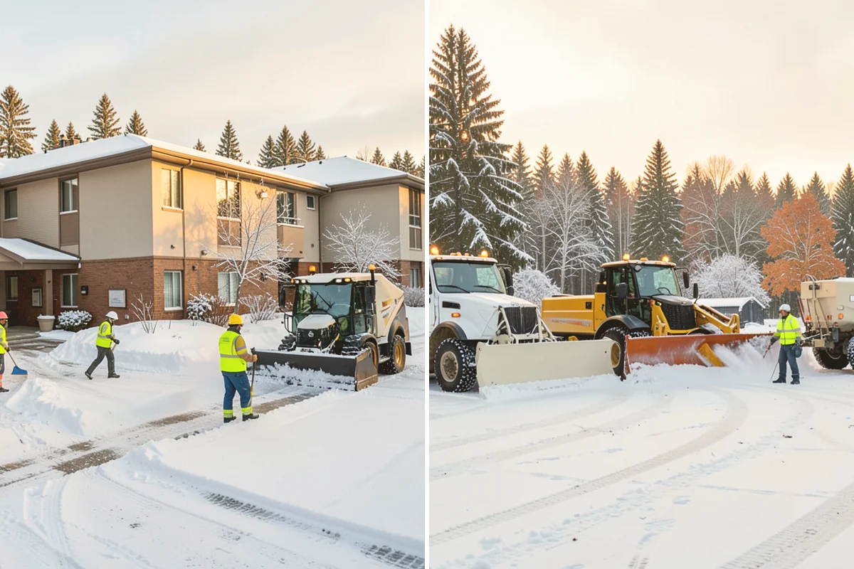 Retail Store Snow Plowing in Lynnwood, Snohomish County, WA - Set a pre-open completion time based on your store hours