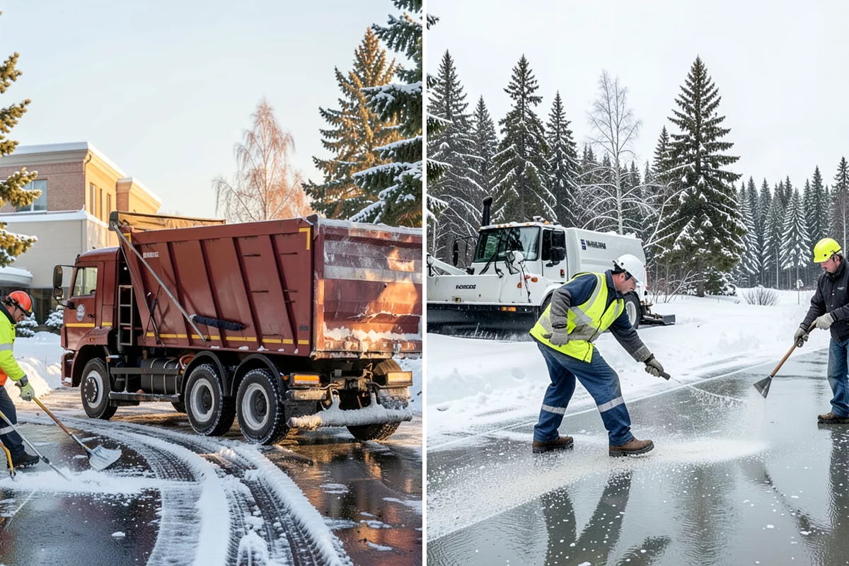 Retail Store Snow Plowing in Maple Valley, King County, WA - Set a pre-open completion time based on your store hours