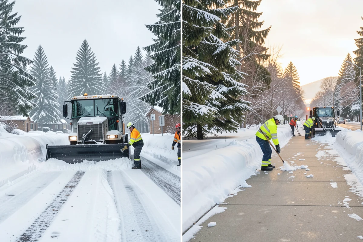 Retail Store Snow Plowing in Marysville, Snohomish County, WA - Set a pre-open completion time based on your store hours