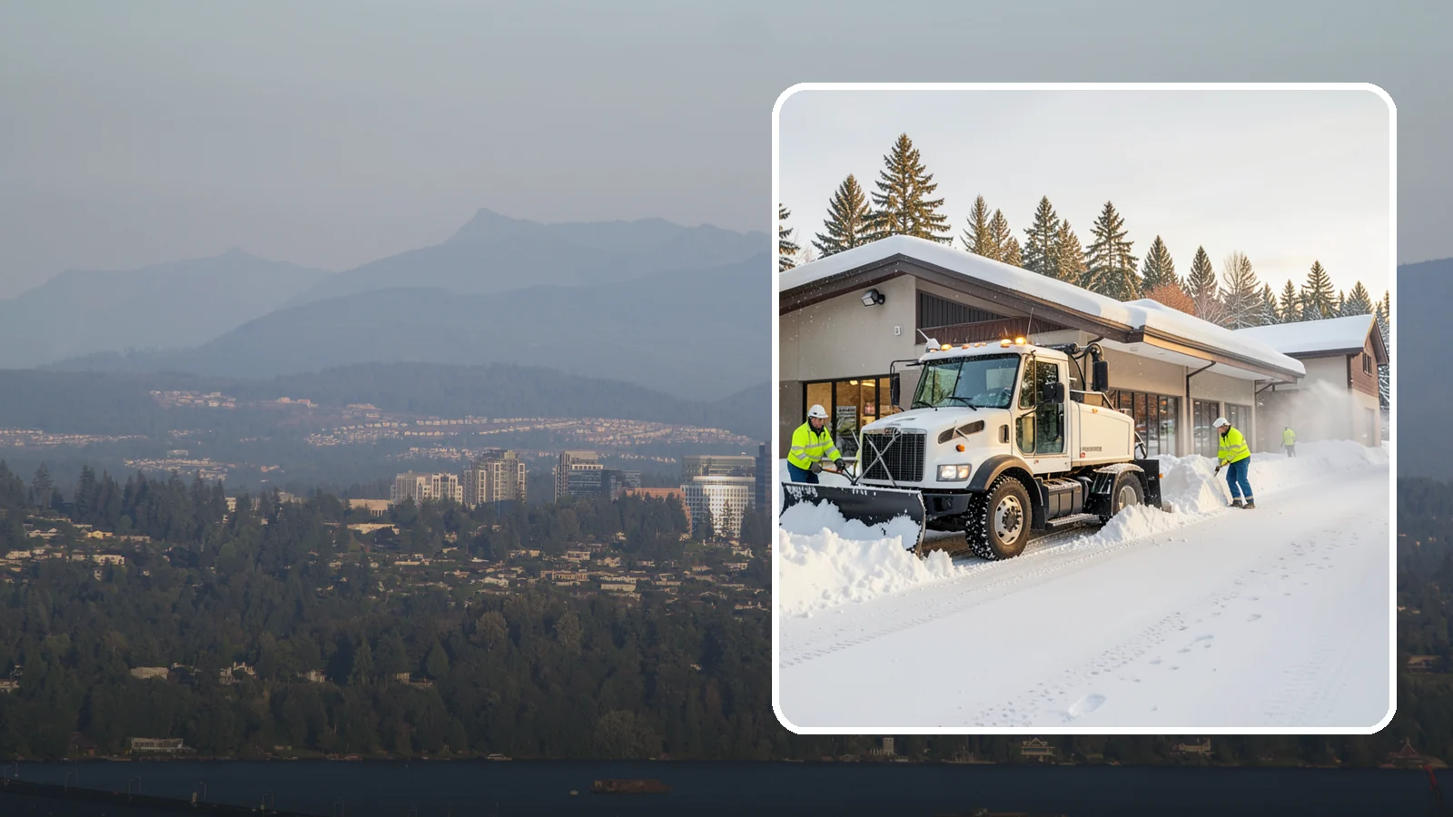 Retail Store Snow Plowing in Medina, King County, WA - We plow retail storefronts and customer lots before open so shoppers reach your doors on safe, clear pavement.