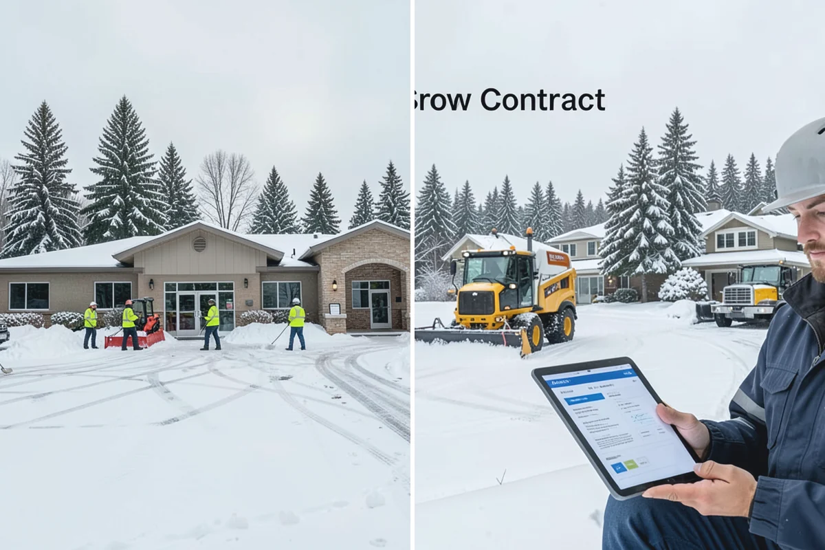 Retail Store Snow Plowing in Medina, King County, WA - Set a pre-open completion time based on your store hours