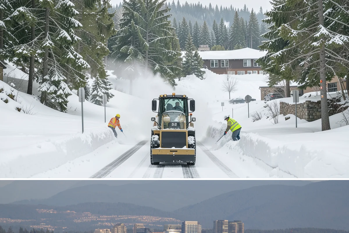 Retail Store Snow Plowing in Medina, King County, WA - Line up service before the holiday shopping season so a surprise storm never closes your doors.