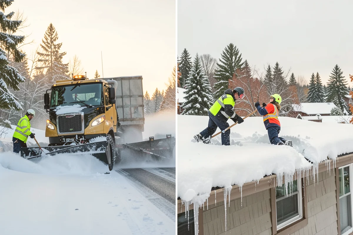 Retail Store Snow Plowing in Milton, King County, WA - Set a pre-open completion time based on your store hours