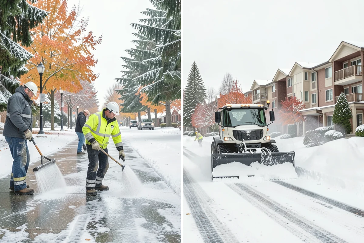 Retail Store Snow Plowing in Monroe, Snohomish County, WA - Set a pre-open completion time based on your store hours